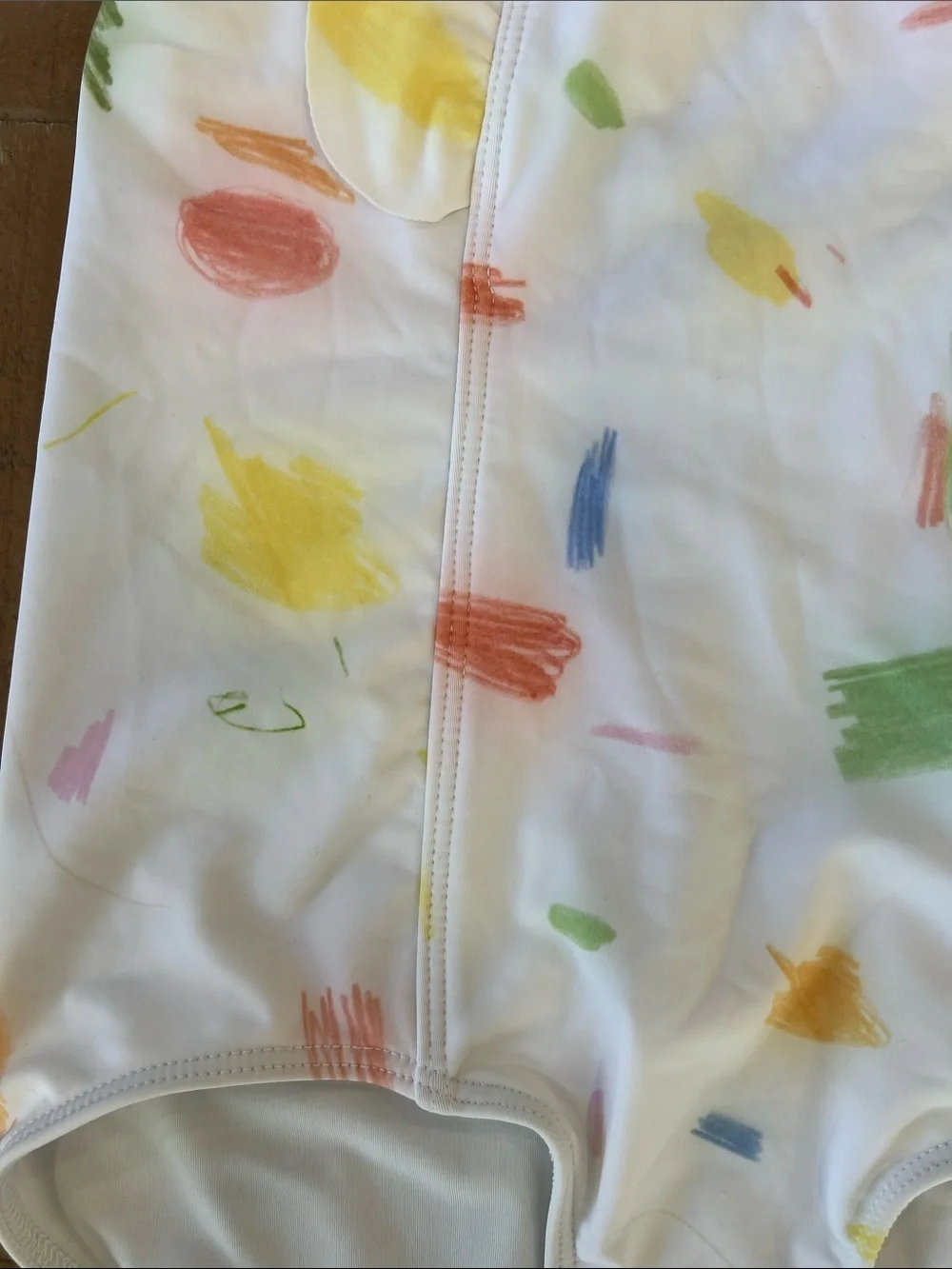 Minnow one piece ruffled swimsuit scribble print 9-10 years nwot